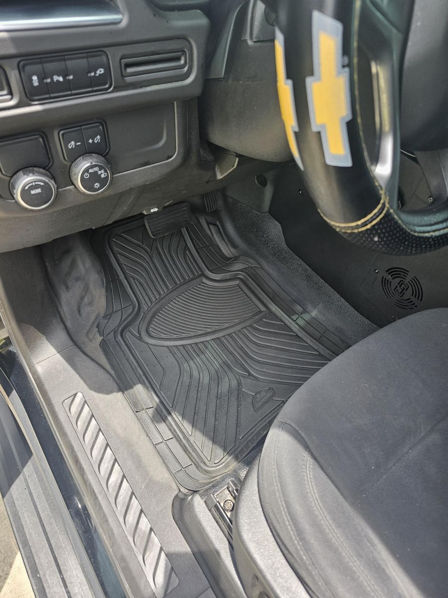 Clean cab floor with mat